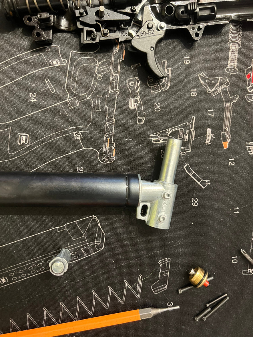 BLACK T4E HDP50 .50 Cal Pistol Valve Block Removed MAX POWER MOD-KRM Products LLC.