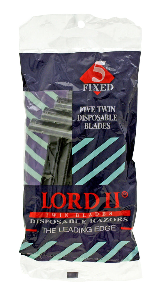 200 - Disposable Twin Blade Fixed Shaving Razors - Lord II-KRM Products LLC.