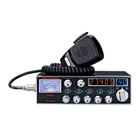 GALAXY - DX959G AM/SSB 40 CH DELUXE CB RADIO WITH ORANGE 5 DIGIT FREQUENCY DISPLAY, TALKBACK, ROGER BEEP, VARIABLE POWER-KRM Products LLC.