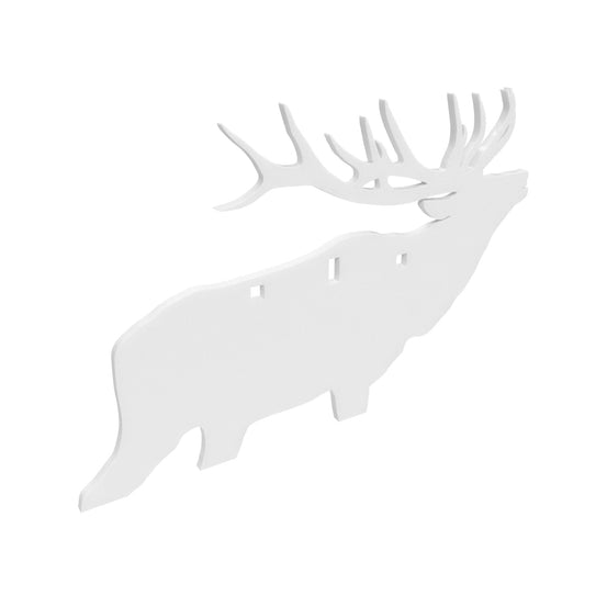 B/c Ar500 3/8" Silhouette Elk Wht