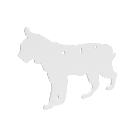 B/c Ar500 3/8" Silhouette Bobcat Wht