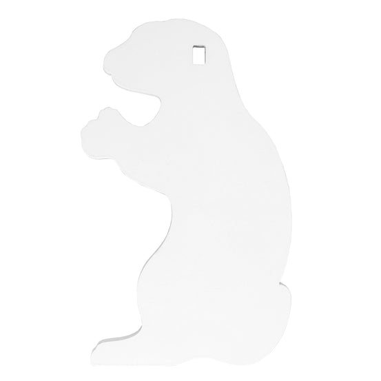 B/c Ar500 3/8" Silhouette Gopher Wht