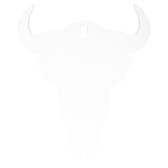 B/c Ar500 3/8" Silhouette Skull Wht